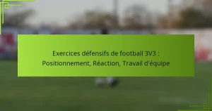 Exercices défensifs de football 3V3 : Positionnement, Réaction, Travail d’équipe