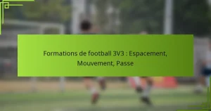 Formations de football 3V3 : Espacement, Mouvement, Passe